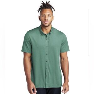 Men's Sage Green Short Sleeve Button Down Shirt